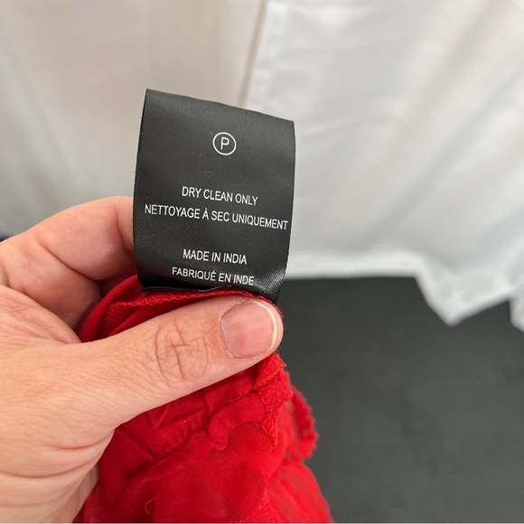 Anthropologie Leona textured red tunic blouse NWT - Picture 8 of 12